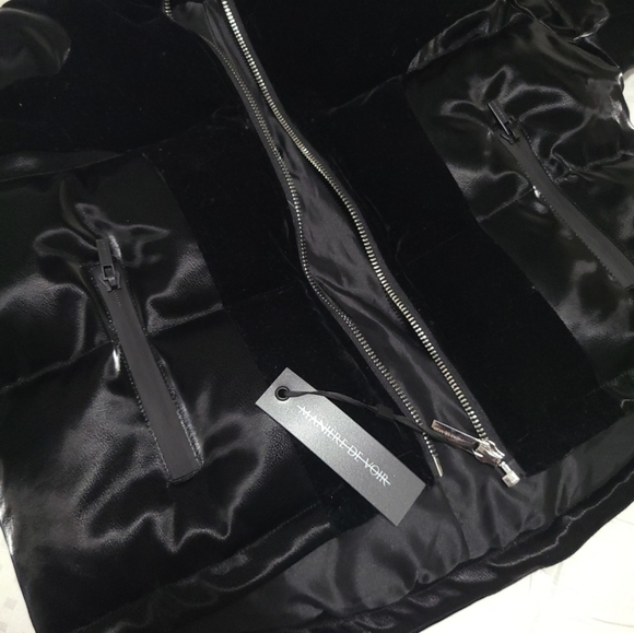 🔥 SATIN AND VELVET PUFFER JACKET - BLACK - size 10 🔥 - Picture 9 of 10